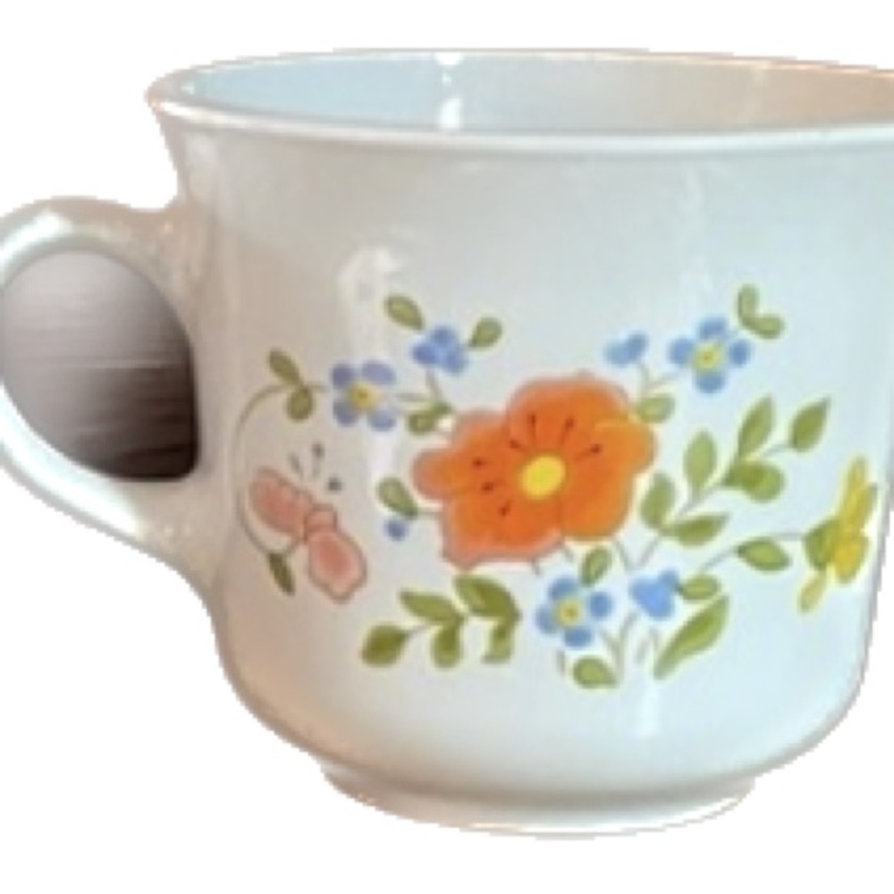 Vintage Set of 4 Corelle Cups Wildflower